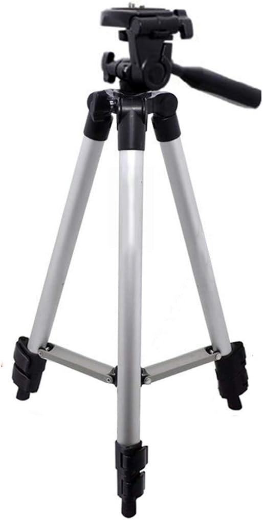 50 Inch Aluminum Camera Tripod for Canon, Nikon, Sony, Samsung, Black, Silver