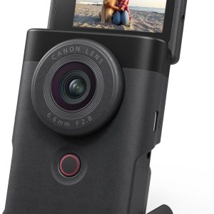 كاميرا Canon PowerShot V10 مدمجة لتصوير الفلوقات، مستشعر 1 بوصة، فيديو 4K، سوداء