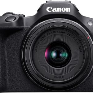 كاميرا Canon EOS R100 بدون مرآة مع عدسة RF-S18-45mm F4.5-6.3 IS STM، 24.1 ميجابكسل