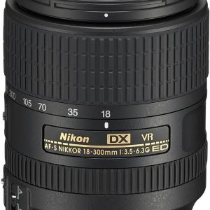 عدسة Nikon AF-S DX NIKKOR 18-300mm f/3.5-6.3G ED VR، سوداء