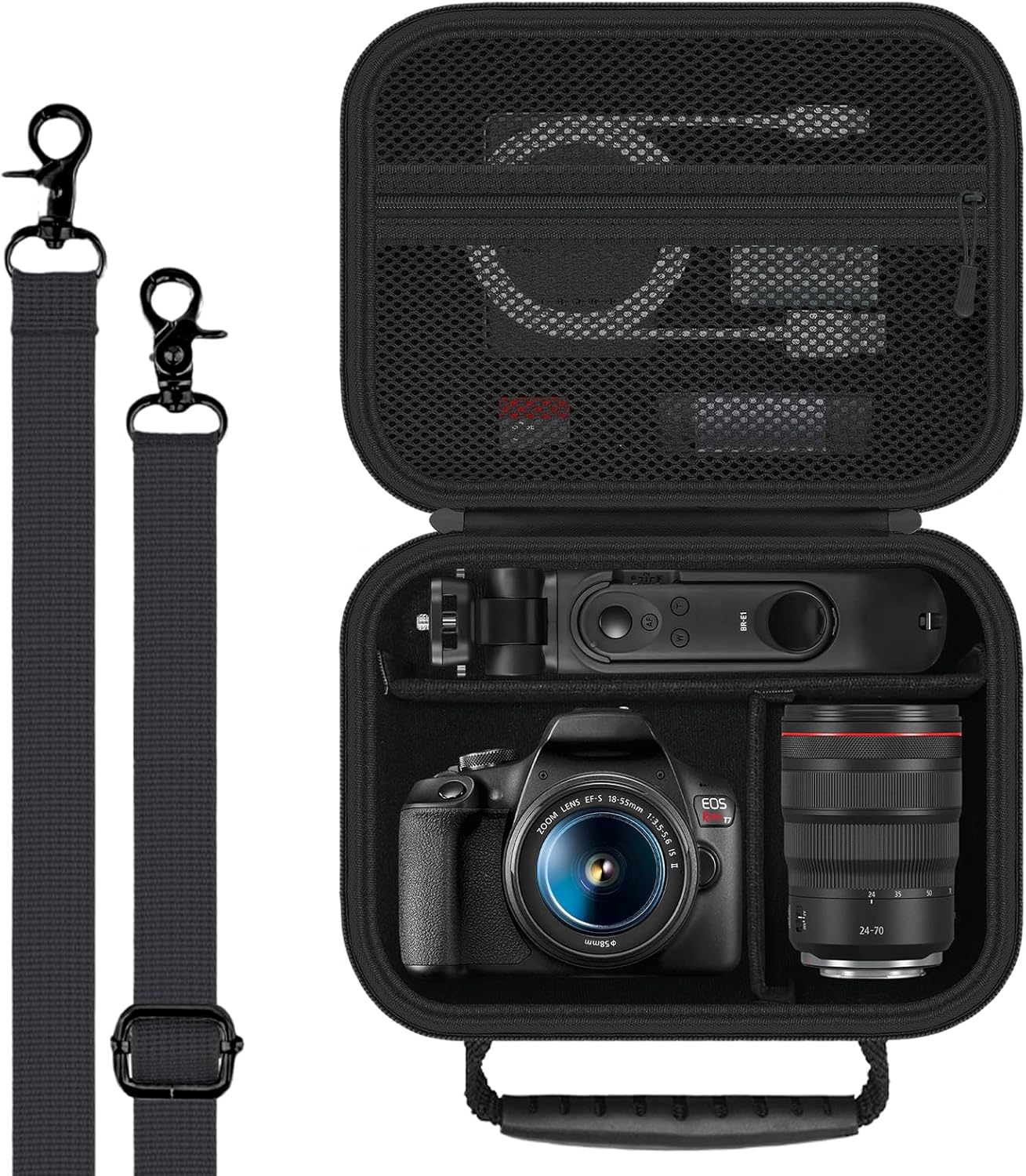 Camera Case for Canon EOS R50/R6 Mark II/R8 /Rebel T7/R5/R10/R7/R100/R5 Black